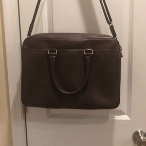 Beautiful Brown Leather Coach Briefcase/Laptop Bag